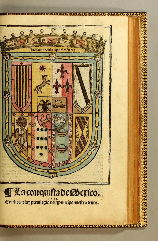An illustration from La conquista de Mexico. 1552, 1553, leaf 5