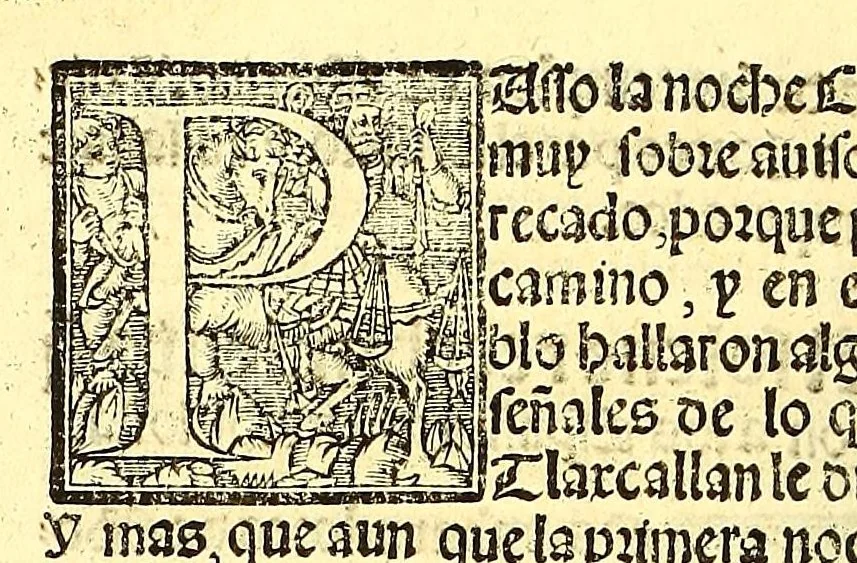 An illustration from La conquista de Mexico. 1552, 1553, leaf 76