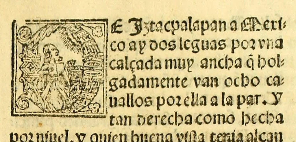 An illustration from La conquista de Mexico. 1552, 1553, leaf 83