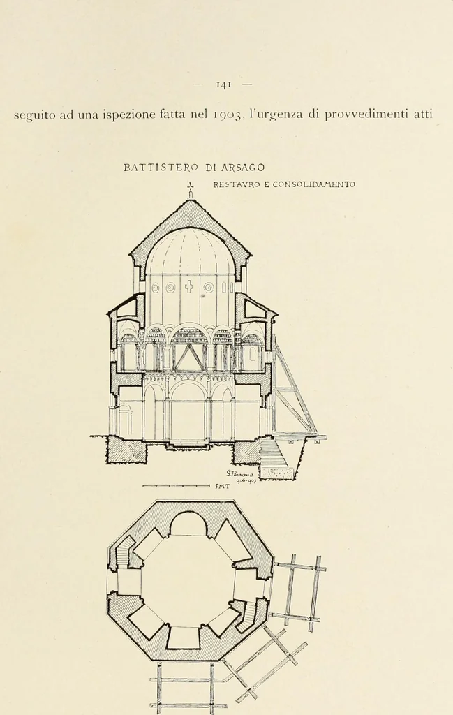 An illustration from La conservazione dei monumenti della Lombardia dal 1 luglio 1900 al 31 dicembre 1906, 1908, leaf 168