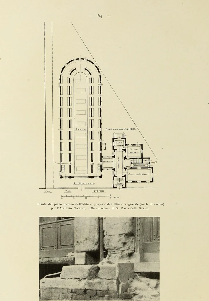 An illustration from La conservazione dei monumenti della Lombardia dal 1 luglio 1900 al 31 dicembre 1906, 1908, leaf 87