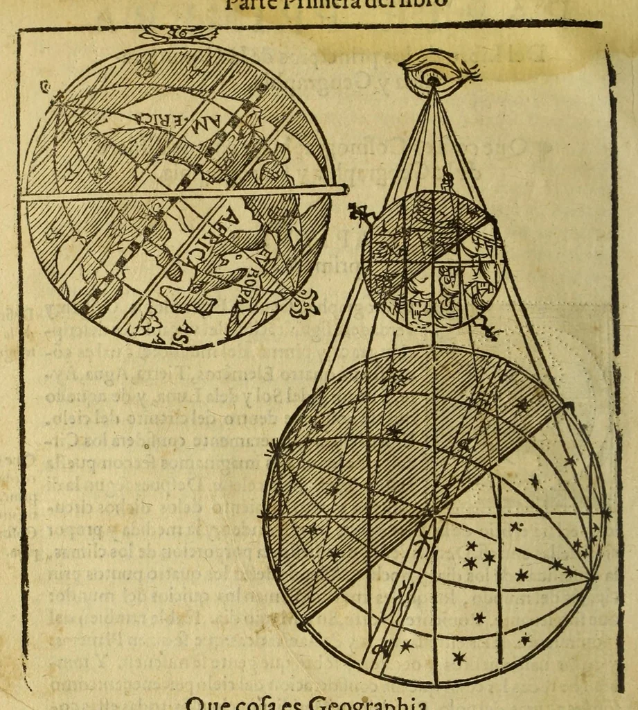 An illustration from La cosmographia de Pedro Apiano,, 1575, leaf 10