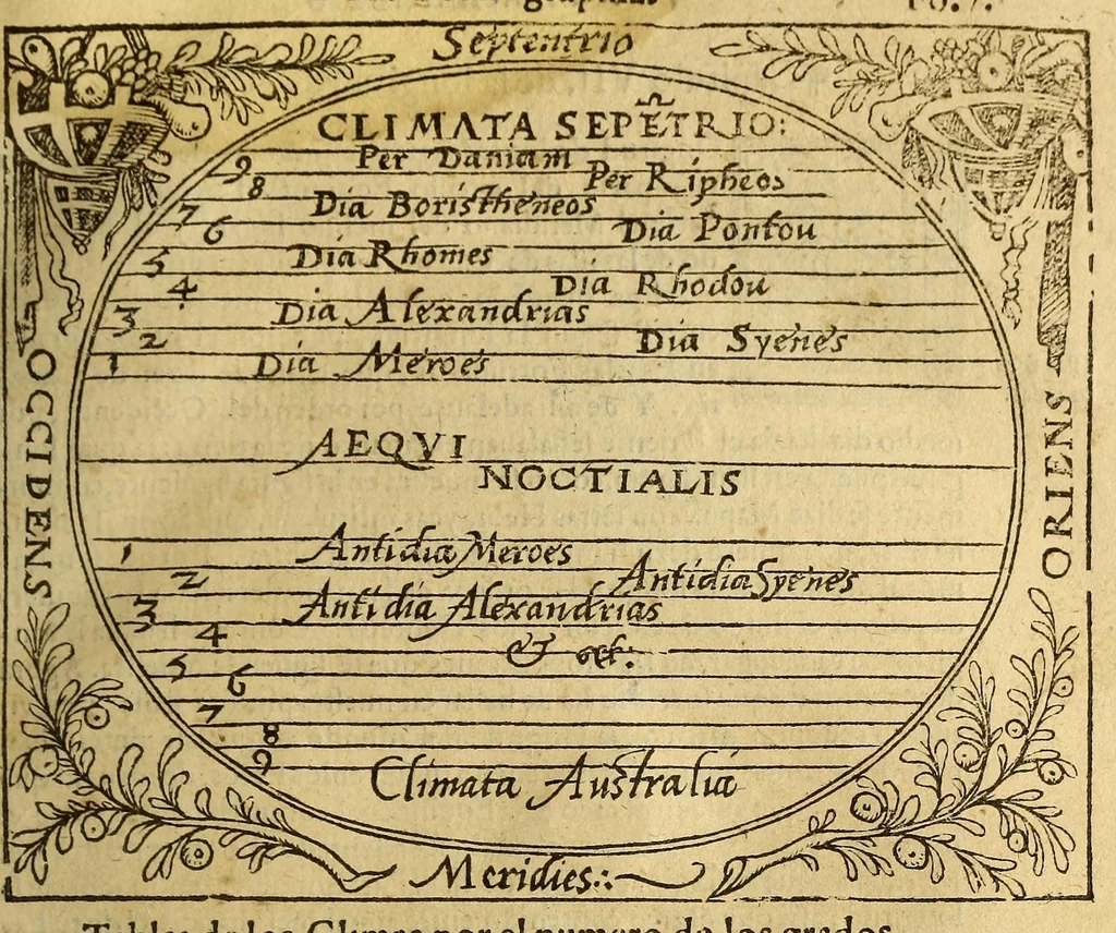 An illustration from La cosmographia de Pedro Apiano,, 1575, leaf 21