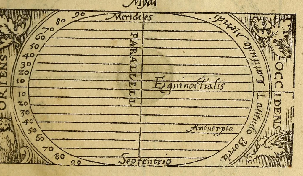 An illustration from La cosmographia de Pedro Apiano,, 1575, leaf 23