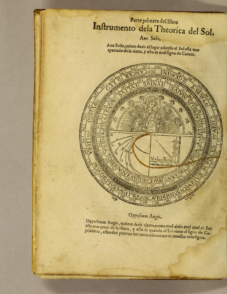 An illustration from La cosmographia de Pedro Apiano,, 1575, leaf 26