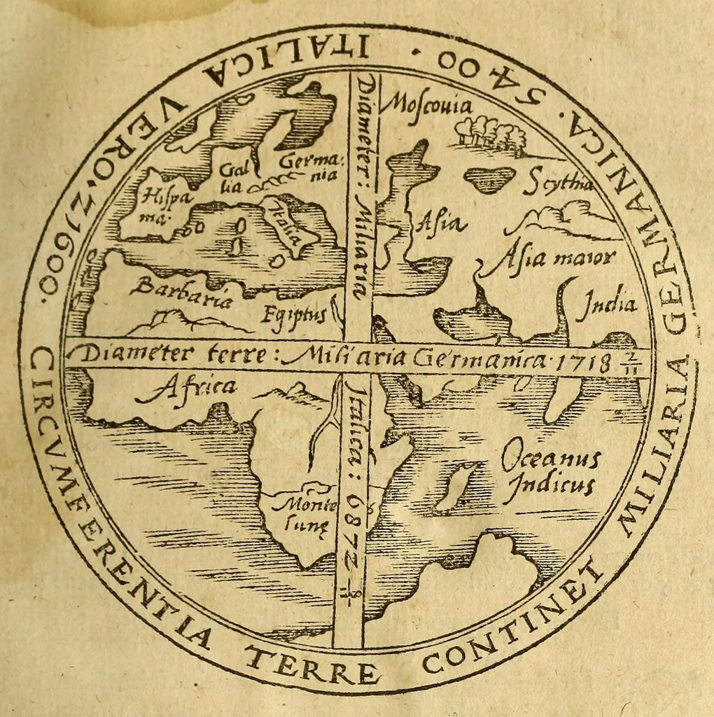 An illustration from La cosmographia de Pedro Apiano,, 1575, leaf 39