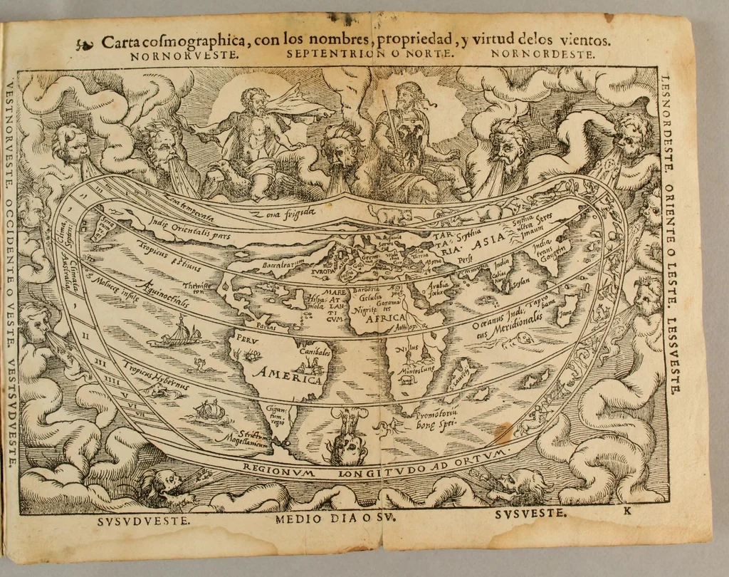 An illustration from La cosmographia de Pedro Apiano,, 1575, leaf 77