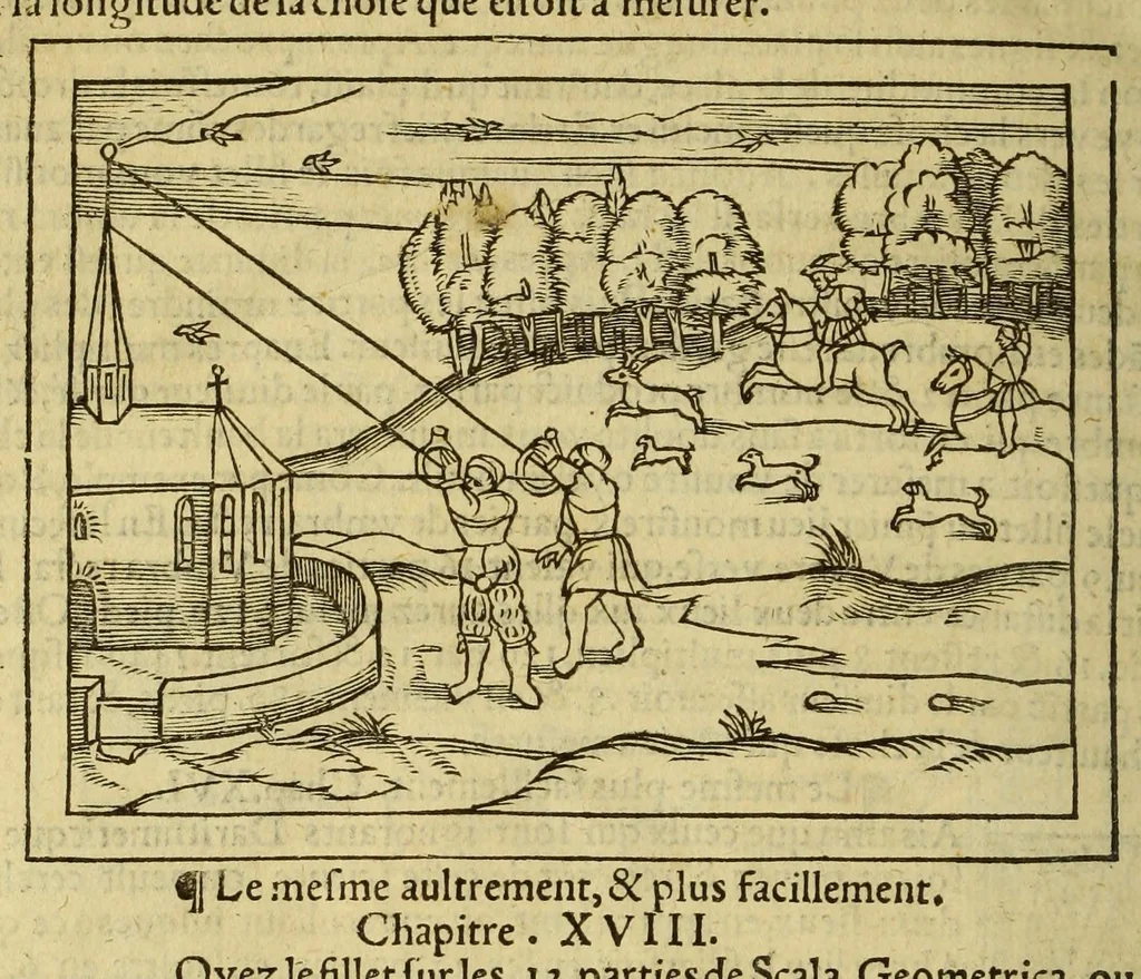 An illustration from La cosmographie de Pierre Apian, libure tresutile, traictant de toutes les regions [et] pays du monde par artifice astronomicque, nouuellement traduict de latin en françois. ; Et par Gemma Frison ... corrige. Auecq[ue] aultres libures du mesme Gemma Fr. appartenantz audict artifice, com[m]e la page ensuyuante la declaire, 1544, leaf 130