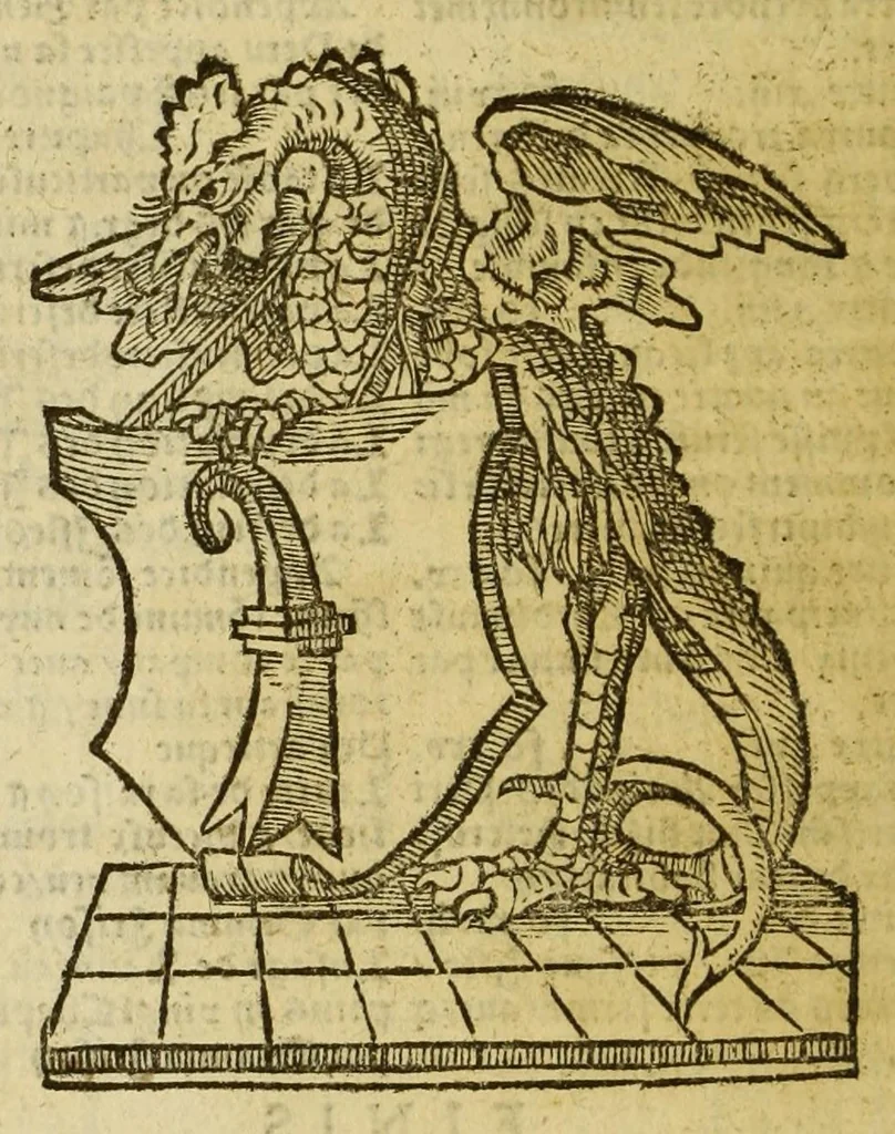 An illustration from La cosmographie de Pierre Apian, libure tresutile, traictant de toutes les regions [et] pays du monde par artifice astronomicque, nouuelleme[n]t traduict de latin en francois. ; Et par Gemma Frison ... corrige. Auecq[ue] aultres libures du mesme Gemma Fr. appartenantz audict artifice, co[m]me la page ensuyuante la declaire, 1544, leaf 136