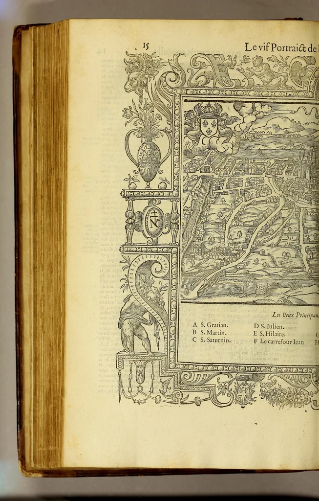 An illustration from La cosmographie vniuerselle de tout le monde. : En laquelle, suiuant les auteurs plus dignes de foy, sont au vray descriptes toutes les parties habitables, & non habitables de la terre, & de la mer, leurs assiettes & choses qu'elles produisent ... auec plusieurs autres choses, le sommaire desquelles se void en la page suiuante., 1575, leaf 428
