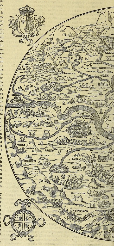 An illustration from La cosmographie vniuerselle de tout le monde. : En laquelle, suiuant les auteurs plus dignes de foy, sont au vray descriptes toutes les parties habitables, & non habitables de la terre, & de la mer, leurs assiettes & choses qu'elles produisent ... auec plusieurs autres choses, le sommaire desquelles se void en la page suiuante., 1575, leaf 548