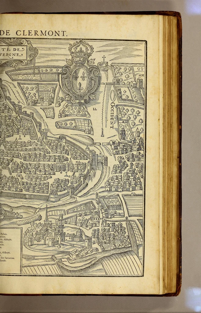 An illustration from La cosmographie vniuerselle de tout le monde. : En laquelle, suiuant les auteurs plus dignes de foy, sont au vray descriptes toutes les parties habitables, & non habitables de la terre, & de la mer, leurs assiettes & choses qu'elles produisent ... auec plusieurs autres choses, le sommaire desquelles se void en la page suiuante., 1575, leaf 553