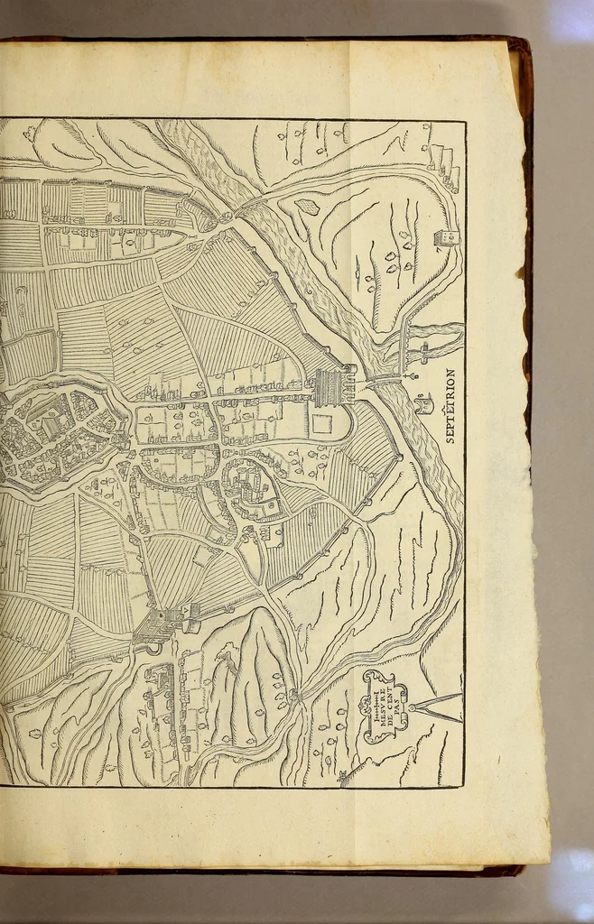 An illustration from La cosmographie vniuerselle de tout le monde. : En laquelle, suiuant les auteurs plus dignes de foy, sont au vray descriptes toutes les parties habitables, & non habitables de la terre, & de la mer, leurs assiettes & choses qu'elles produisent ... auec plusieurs autres choses, le sommaire desquelles se void en la page suiuante., 1575, leaf 595