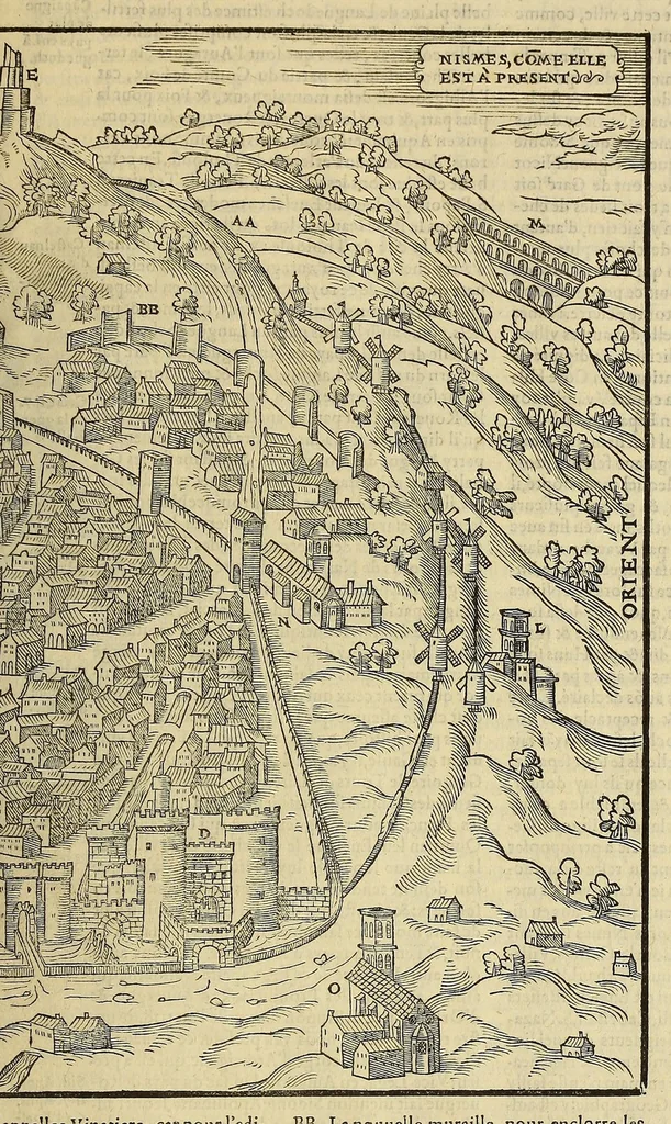 An illustration from La cosmographie vniuerselle de tout le monde. : En laquelle, suiuant les auteurs plus dignes de foy, sont au vray descriptes toutes les parties habitables, & non habitables de la terre, & de la mer, leurs assiettes & choses qu'elles produisent ... auec plusieurs autres choses, le sommaire desquelles se void en la page suiuante., 1575, leaf 673