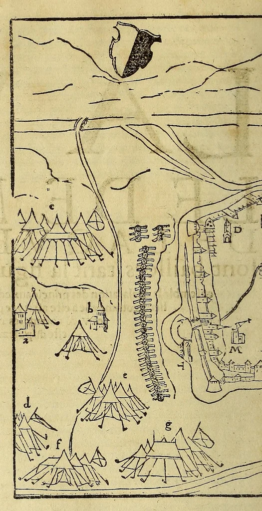 An illustration from La cosmographie vniuerselle, contenant la situation de toutes les parties du monde, auec leurs proprietez & appartenances. : La description des pays & regions diceluy ..., 1568, leaf 188