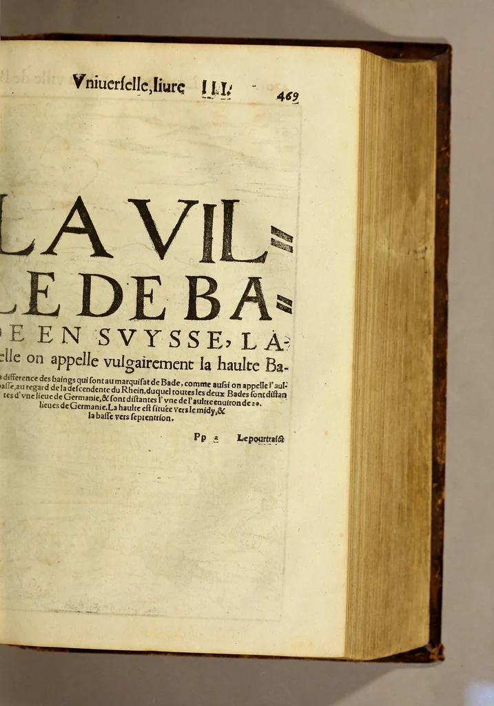 An illustration from La cosmographie vniuerselle, contenant la situation de toutes les parties du monde, auec leurs proprietez & appartenances. : La description des pays & regions diceluy ..., 1568, leaf 565