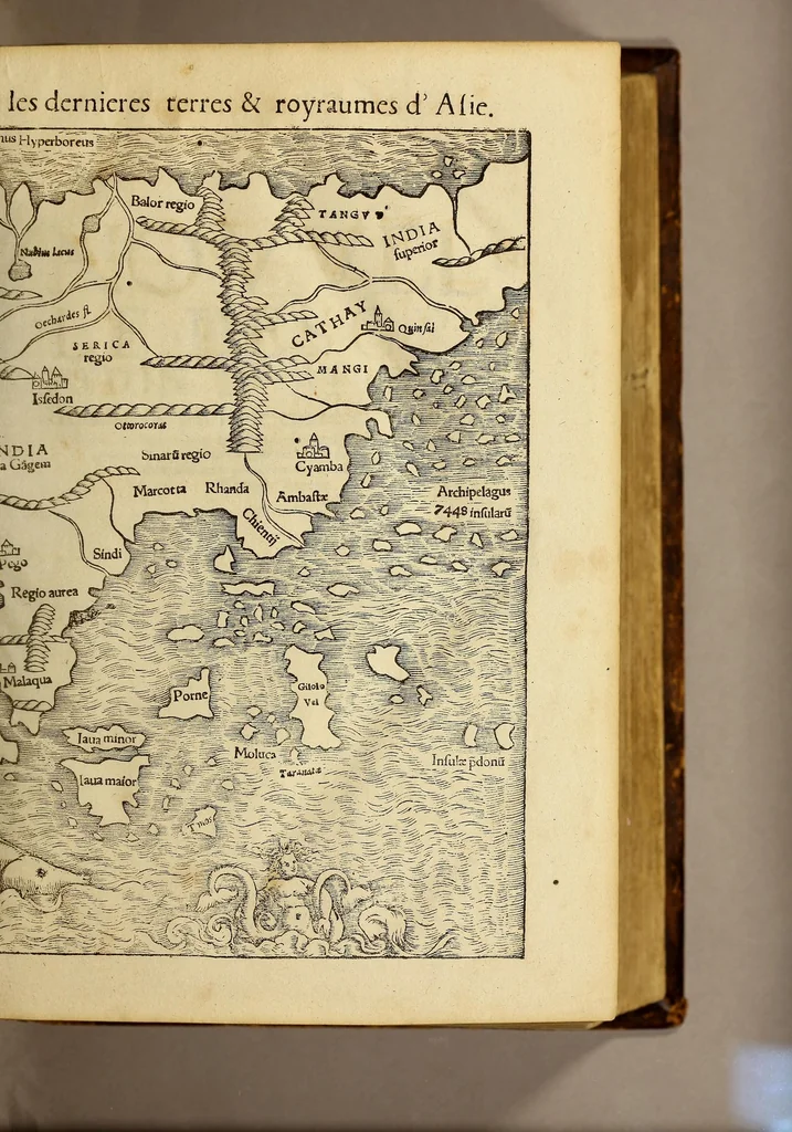 An illustration from La cosmographie vniuerselle, contenant la situation de toutes les parties du monde, auec leurs proprietez & appartenances. : La description des pays & regions diceluy ..., 1568, leaf 89