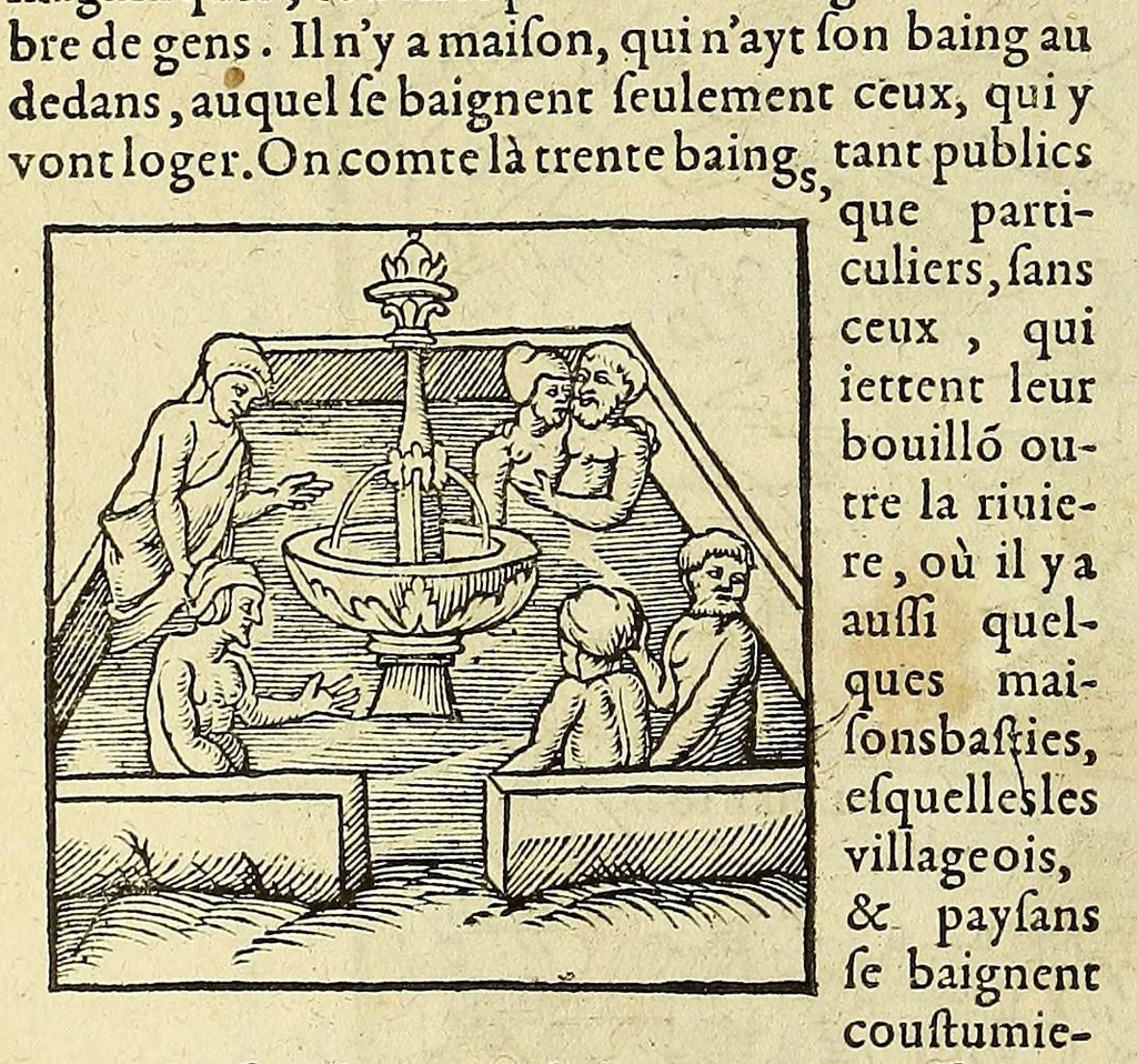 An illustration from La cosmographie vniuerselle de tout le monde. : En laquelle, suiuant les auteurs plus dignes de foy, sont au vray descriptes toutes les parties habitables, & non habitables de la terre, & de la mer, leurs assiettes & choses qu'elles produisent ... auec plusieurs autres choses, le sommaire desquelles se void en la page suiuante., 1575, leaf 362