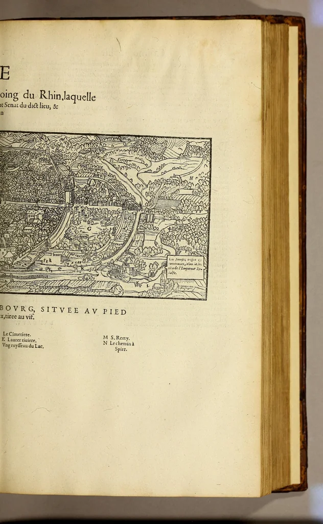 An illustration from La cosmographie vniuerselle de tout le monde. : En laquelle, suiuant les auteurs plus dignes de foy, sont au vray descriptes toutes les parties habitables, & non habitables de la terre, & de la mer, leurs assiettes & choses qu'elles produisent ... auec plusieurs autres choses, le sommaire desquelles se void en la page suiuante., 1575, leaf 415