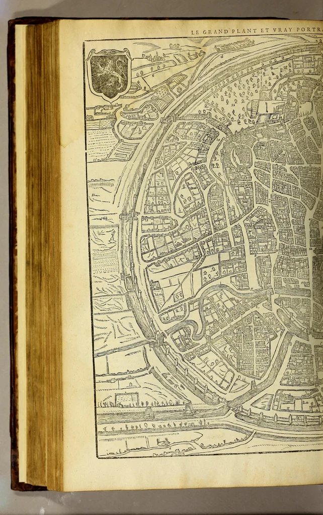 An illustration from La cosmographie vniuerselle de tout le monde. : En laquelle, suiuant les auteurs plus dignes de foy, sont au vray descriptes toutes les parties habitables, & non habitables de la terre, & de la mer, leurs assiettes & choses qu'elles produisent ... auec plusieurs autres choses, le sommaire desquelles se void en la page suiuante., 1575, leaf 466