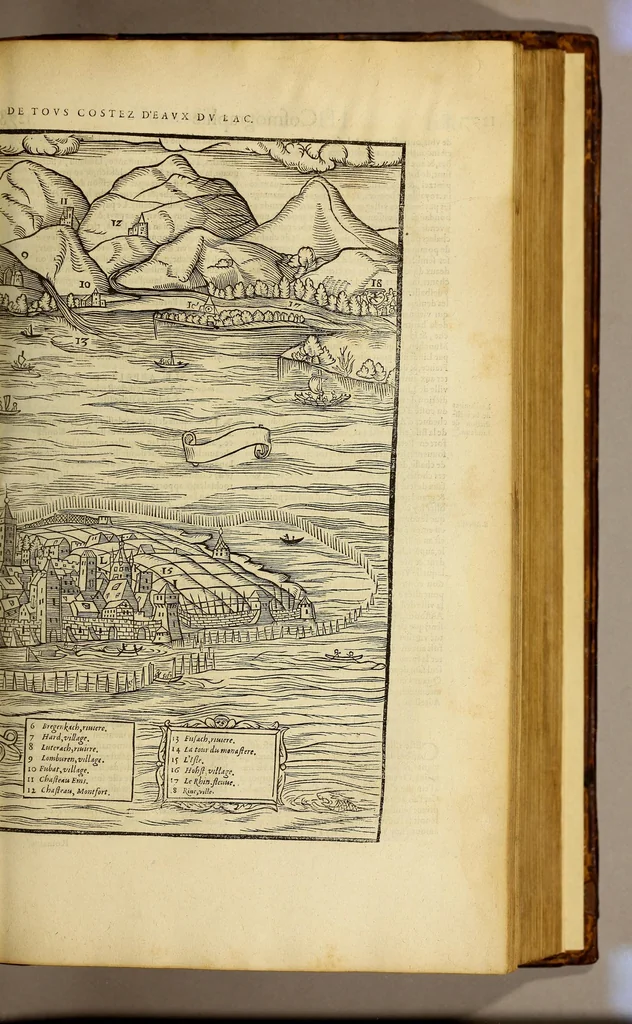 An illustration from La cosmographie vniuerselle de tout le monde. : En laquelle, suiuant les auteurs plus dignes de foy, sont au vray descriptes toutes les parties habitables, & non habitables de la terre, & de la mer, leurs assiettes & choses qu'elles produisent ... auec plusieurs autres choses, le sommaire desquelles se void en la page suiuante., 1575, leaf 495