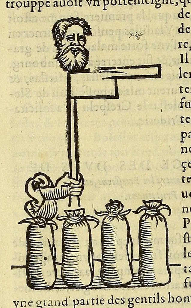 An illustration from La cosmographie vniuerselle de tout le monde. : En laquelle, suiuant les auteurs plus dignes de foy, sont au vray descriptes toutes les parties habitables, & non habitables de la terre, & de la mer, leurs assiettes & choses qu'elles produisent ... auec plusieurs autres choses, le sommaire desquelles se void en la page suiuante., 1575, leaf 790