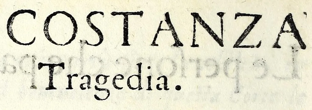 An illustration from La costanza : tragedia, 1585, leaf 12