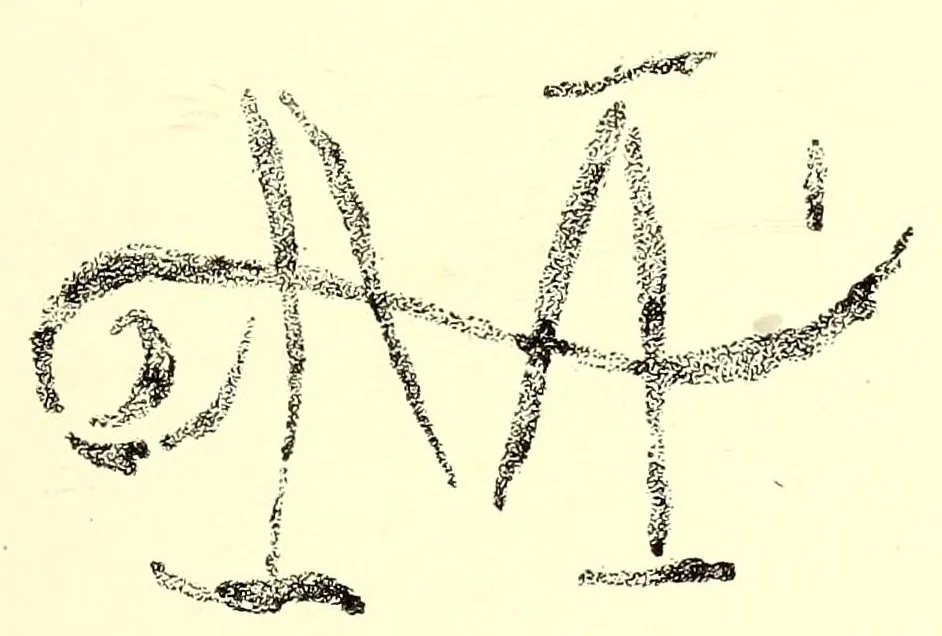 An illustration from La céramique italienne; marques et monogrammes, 1884, leaf 135