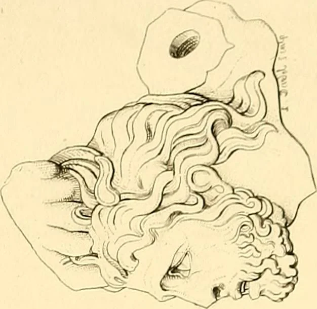 An illustration from La critique des sculptures antiques au Musée du Louvre : a propos des catalogues en préparation, 1876, leaf 57