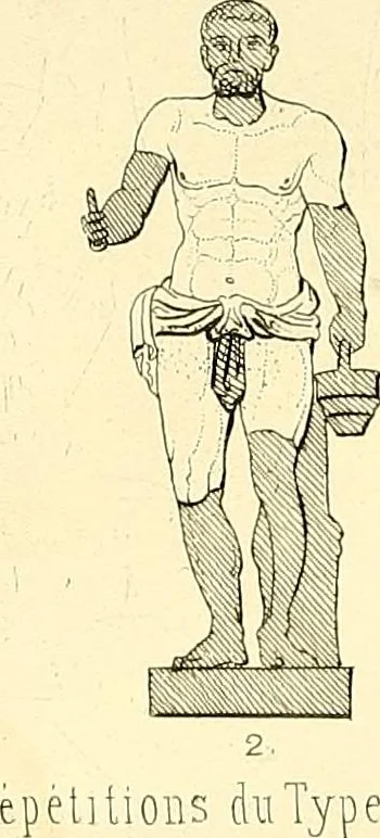 An illustration from La critique des sculptures antiques au Musée du Louvre : a propos des catalogues en préparation, 1876, leaf 59