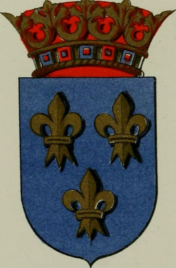An illustration from Lacunar basilicae Sancti Macarii, aberdonensis : the heraldic ceiling of the cathedral church of St. Machar, old Aberdeen, described in historical and armorial detail by William Duguid Geddes, LL.D., and Peter Duguid, 1888, leaf 117