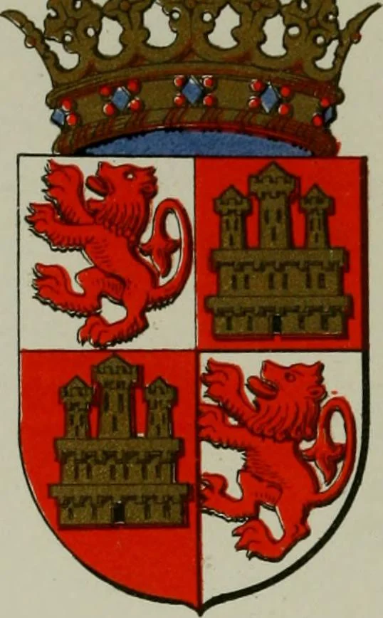 An illustration from Lacunar basilicae Sancti Macarii, aberdonensis : the heraldic ceiling of the cathedral church of St. Machar, old Aberdeen, described in historical and armorial detail by William Duguid Geddes, LL.D., and Peter Duguid, 1888, leaf 121