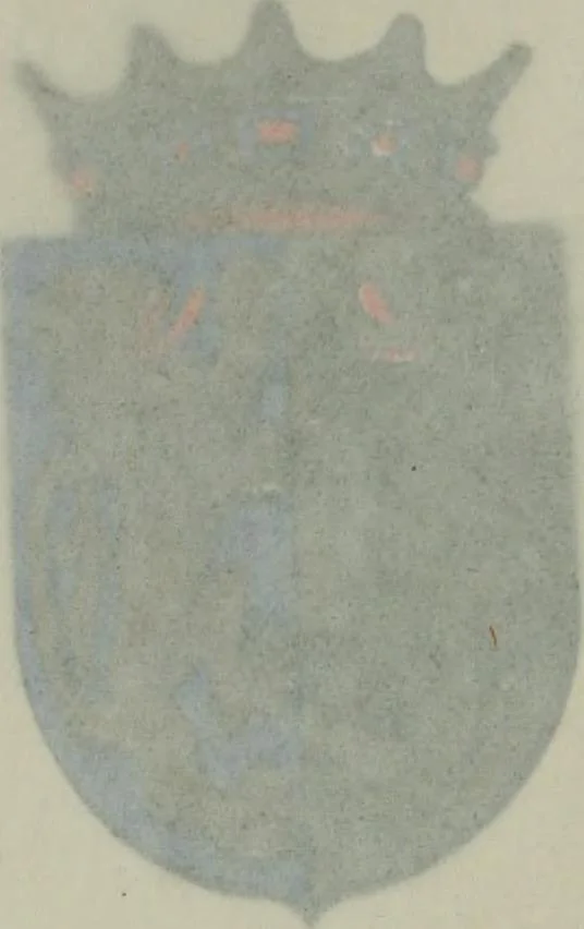 An illustration from Lacunar basilicae Sancti Macarii, aberdonensis : the heraldic ceiling of the cathedral church of St. Machar, old Aberdeen, described in historical and armorial detail by William Duguid Geddes, LL.D., and Peter Duguid, 1888, leaf 142