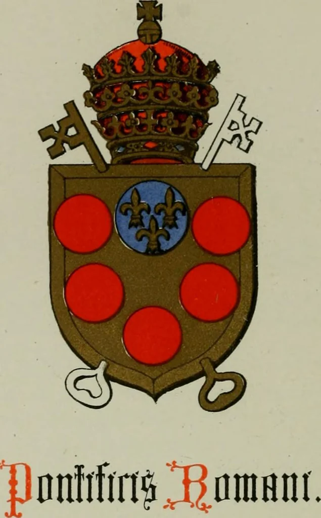 An illustration from Lacunar basilicae Sancti Macarii, aberdonensis : the heraldic ceiling of the cathedral church of St. Machar, old Aberdeen, described in historical and armorial detail by William Duguid Geddes, LL.D., and Peter Duguid, 1888, leaf 178