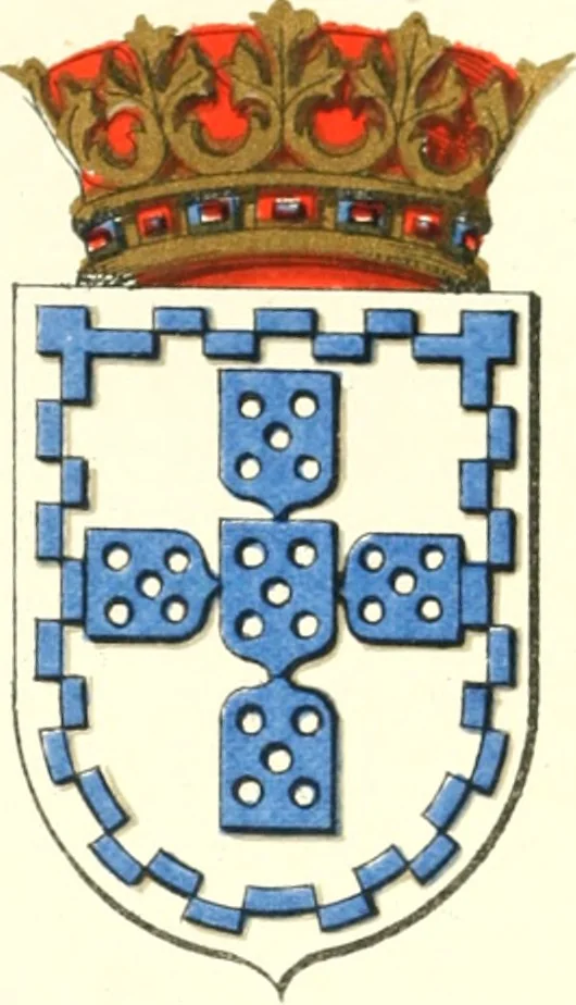 An illustration from Lacunar basilicae Sancti Macarii, aberdonensis: the heraldic ceiling of the cathedral church of St. Machar, old Aberdeen, 1888, leaf 127