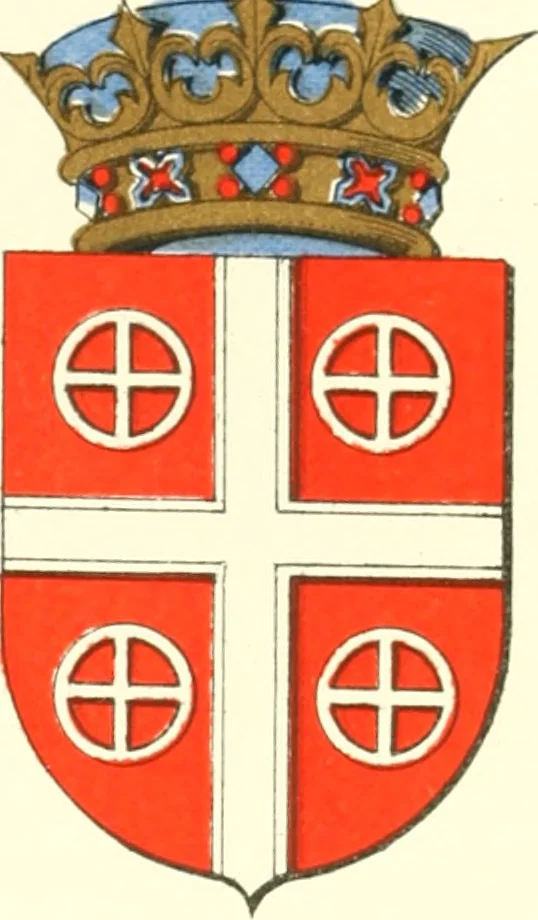 An illustration from Lacunar basilicae Sancti Macarii, aberdonensis: the heraldic ceiling of the cathedral church of St. Machar, old Aberdeen, 1888, leaf 131