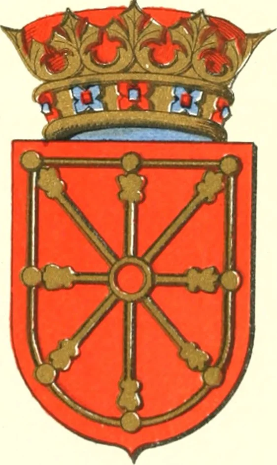 An illustration from Lacunar basilicae Sancti Macarii, aberdonensis: the heraldic ceiling of the cathedral church of St. Machar, old Aberdeen, 1888, leaf 131