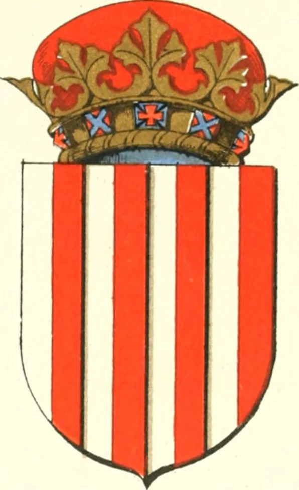 An illustration from Lacunar basilicae Sancti Macarii, aberdonensis: the heraldic ceiling of the cathedral church of St. Machar, old Aberdeen, 1888, leaf 139