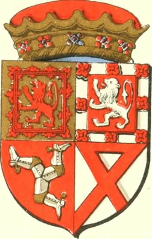 An illustration from Lacunar basilicae Sancti Macarii, aberdonensis: the heraldic ceiling of the cathedral church of St. Machar, old Aberdeen, 1888, leaf 151