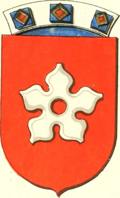 An illustration from Lacunar basilicae Sancti Macarii, aberdonensis: the heraldic ceiling of the cathedral church of St. Machar, old Aberdeen, 1888, leaf 159