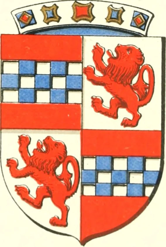 An illustration from Lacunar basilicae Sancti Macarii, aberdonensis: the heraldic ceiling of the cathedral church of St. Machar, old Aberdeen, 1888, leaf 163