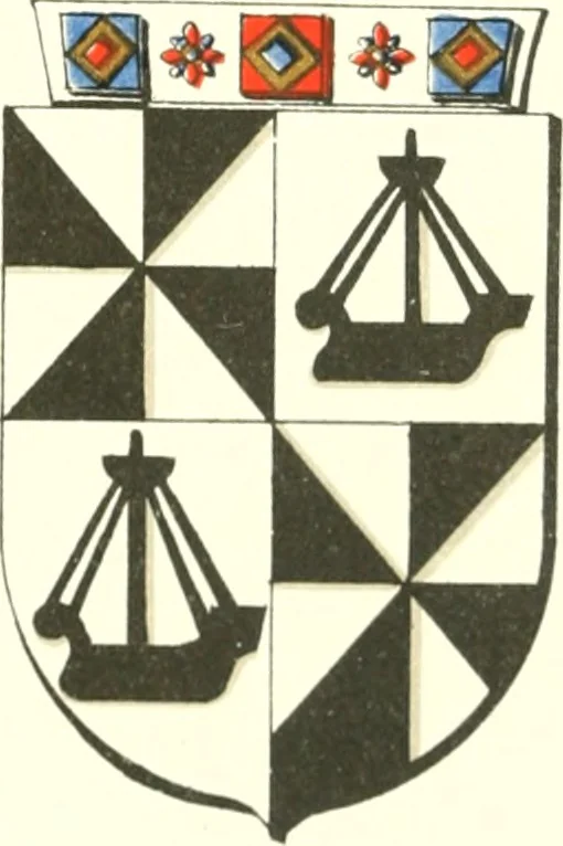 An illustration from Lacunar basilicae Sancti Macarii, aberdonensis: the heraldic ceiling of the cathedral church of St. Machar, old Aberdeen, 1888, leaf 167