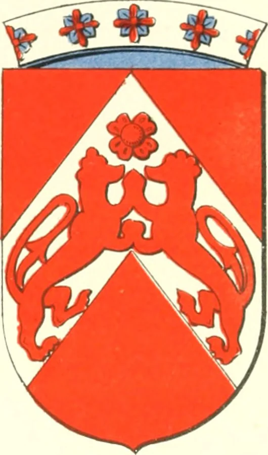 An illustration from Lacunar basilicae Sancti Macarii, aberdonensis: the heraldic ceiling of the cathedral church of St. Machar, old Aberdeen, 1888, leaf 175