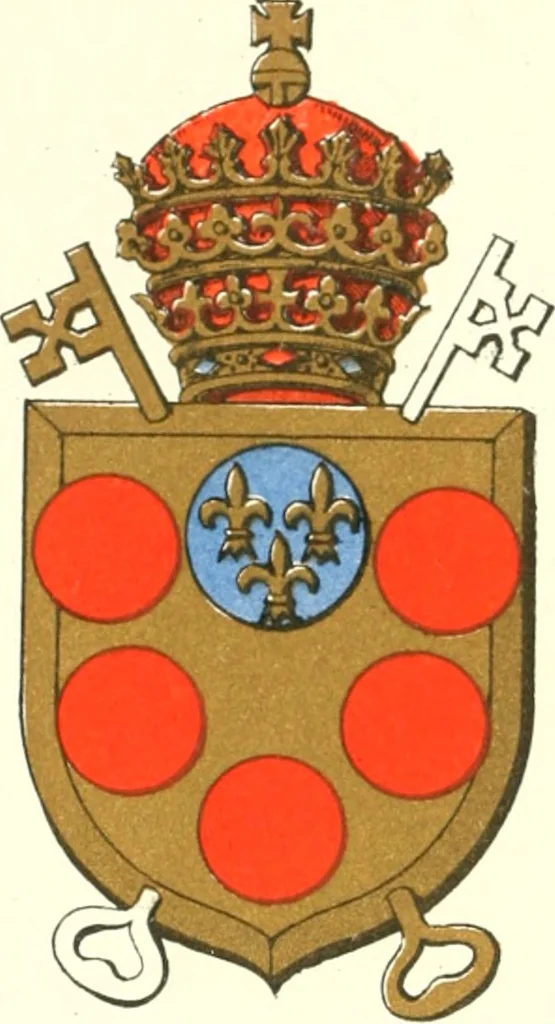 An illustration from Lacunar basilicae Sancti Macarii, aberdonensis: the heraldic ceiling of the cathedral church of St. Machar, old Aberdeen, 1888, leaf 179