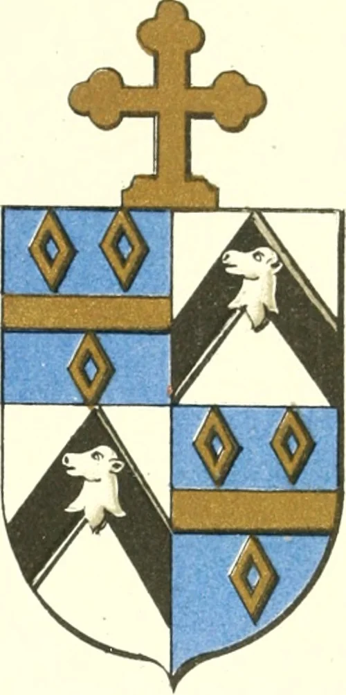 An illustration from Lacunar basilicae Sancti Macarii, aberdonensis: the heraldic ceiling of the cathedral church of St. Machar, old Aberdeen, 1888, leaf 183