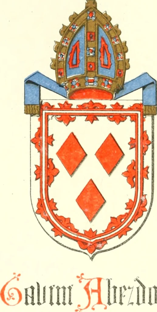 An illustration from Lacunar basilicae Sancti Macarii, aberdonensis: the heraldic ceiling of the cathedral church of St. Machar, old Aberdeen, 1888, leaf 187