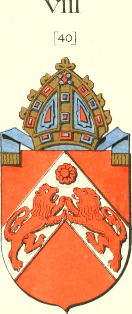 An illustration from Lacunar basilicae Sancti Macarii, aberdonensis: the heraldic ceiling of the cathedral church of St. Machar, old Aberdeen, 1888, leaf 191