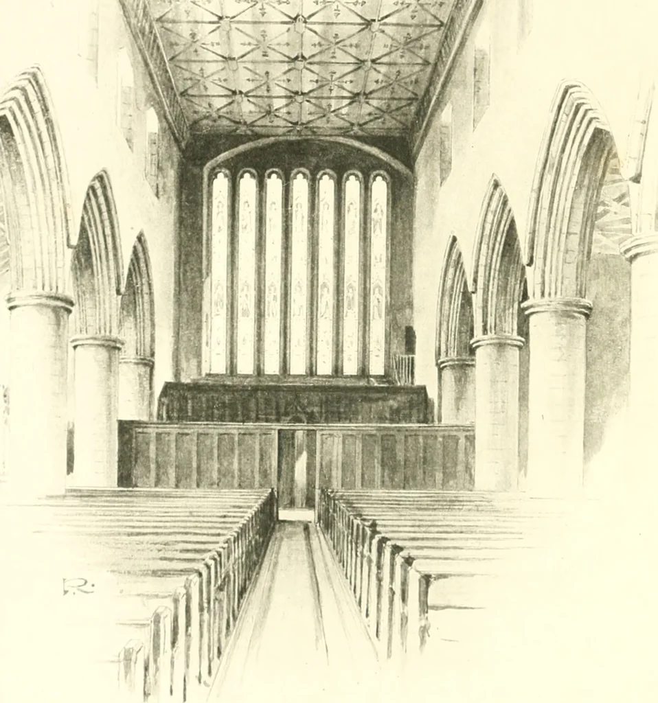 An illustration from Lacunar basilicae Sancti Macarii, aberdonensis: the heraldic ceiling of the cathedral church of St. Machar, old Aberdeen, 1888, leaf 5