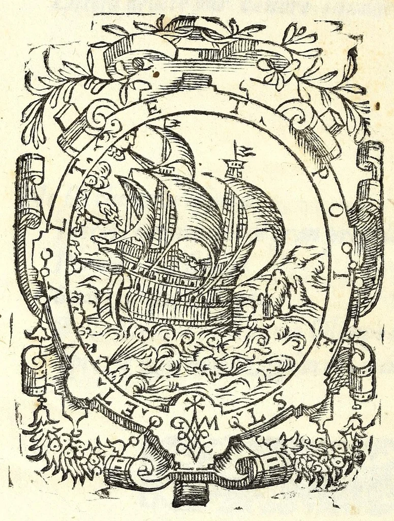 An illustration from La Dafne, 1600, leaf 28