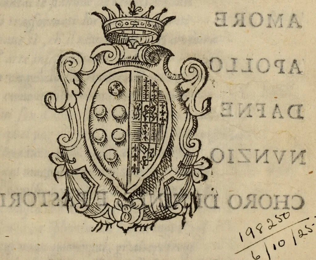 An illustration from La Dafne, 1600, leaf 4